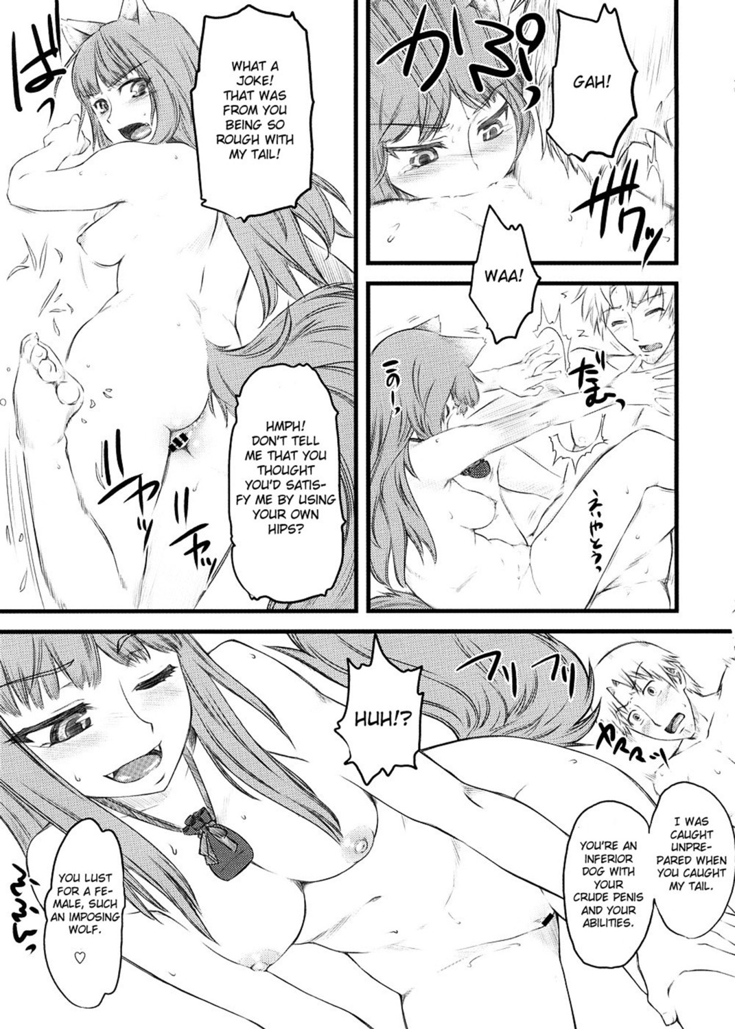 animal_ears ass blush breasts censored comic female hi-per_pinch holo kraft_lawrence medium_breasts ookamimimi pussy rule34 spice_and_wolf