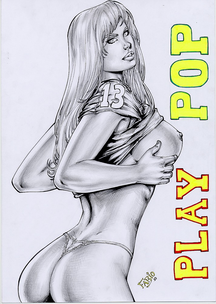 1girls 2010 ass big_breasts breasts caitlin_fairchild dc dc_comics fabio female female_only gen&sup1;&sup3; nipples rule34 solo thong wildstorm