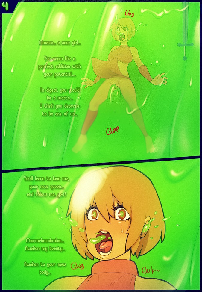 ambiguous_gender ambiguous_pred big_breasts breasts comic dialogue e621 english_text female forced genitals goo_creature goo_transformation human humanoid mammal melee_weapon mind_control modeseven not_furry open_mouth penetration sex slime solo sword tentacles text transformation translucent translucent_body translucent_tentacles vaginal vaginal_penetration vore vulva weapon