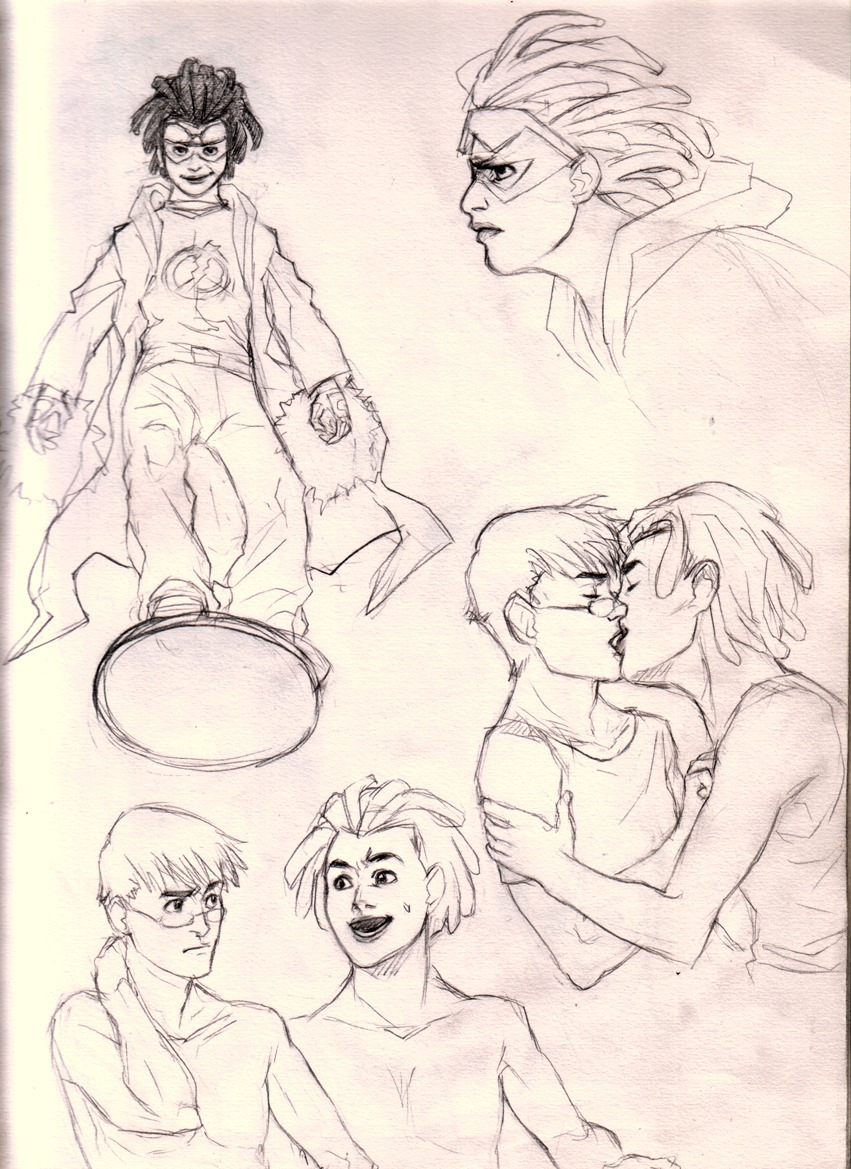 2boys cute dc dc_comics dcau handdrawn male milestone_media richie_foley rule34 static_(superhero) static_shock tagme traditional_media_(artwork) virgil_hawkins yaoi