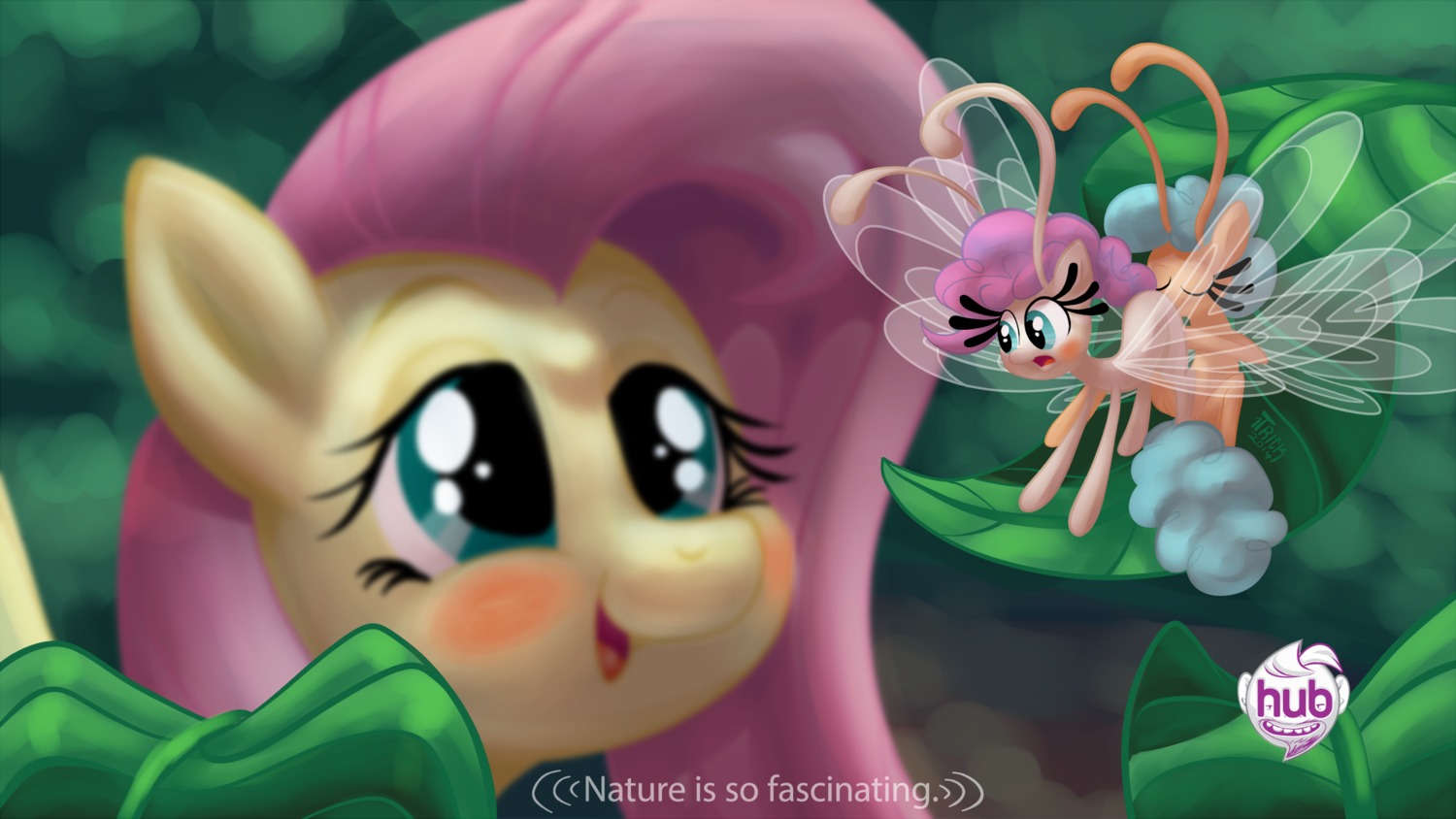 16:9 1trick being_watched blush breezie_(mlp) cunnilingus e621 english_text equid equine eyes_closed fairy female female/female feral feral_on_feral fluttershy_(mlp) friendship_is_magic fur genitals green_eyes green_hair group hair hasbro hi_res horse insect_wings leaf looking_at_another mammal micro my_little_pony open_mouth oral outside pink_hair pony sex text tongue vaginal voyeur vulva wallpaper widescreen wings yellow_body yellow_fur