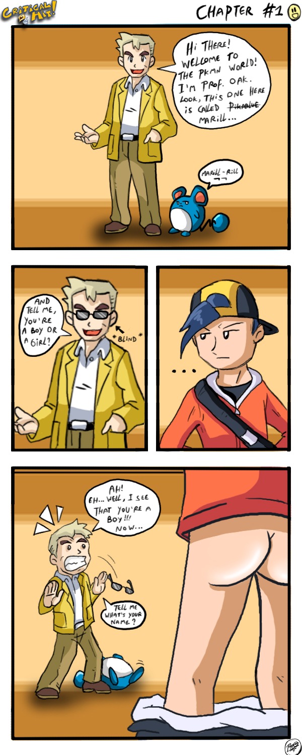 comic ethan_(pokemon) male male_only marill nintendo pokemon pokemon_gsc pokemon_hgss professor_oak rule34