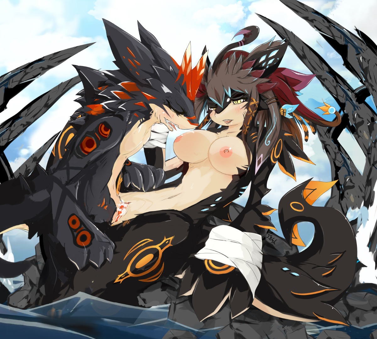 anthro anthro_on_anthro anthro_penetrated anthro_penetrating anthro_penetrating_anthro bodily_fluids breasts cum dragon dragoon86 duo e621 female female_penetrated genital_fluids genitals lying male male/female male_penetrating male_penetrating_female mythological_creature mythological_scalie mythology nipples non-mammal_breasts non-mammal_nipples nude on_back penetration penile penile_penetration penis penis_in_vagina scalie sex table_lotus_position tail vaginal vaginal_penetration vulva