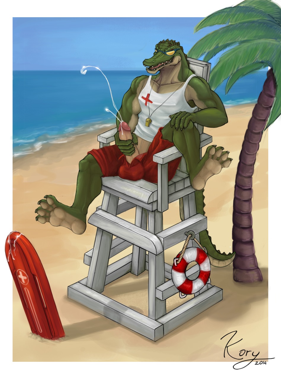 2014 abs alligator alligatorid anthro balls barefoot beach biceps biped bodily_fluids bottomwear butt chair claws clothed clothing countershading crocodile crocodilian cum cum_on_penis cumshot detailed_background e621 ejaculation erection eyewear feet furniture genital_fluids genitals glasses happy hi_res hindpaw humanoid_genitalia humanoid_penis kory_(artist) league_of_legends life_ring lifeguard lifeguard_tower male manly masturbation muscular muscular_anthro muscular_male nipples open_mouth orgasm outside palm_tree partially_clothed paws pecs penile penile_masturbation penis penis_poking_out plant plantigrade pool_party_renekton renekton reptile rescue_buoy riot_games sand scalie sea seaside sharp_teeth shirt shorts sitting sky smile soles solo spikes spread_legs spreading swim_ring tank_top teeth tencent toe_claws tongue topwear tree water