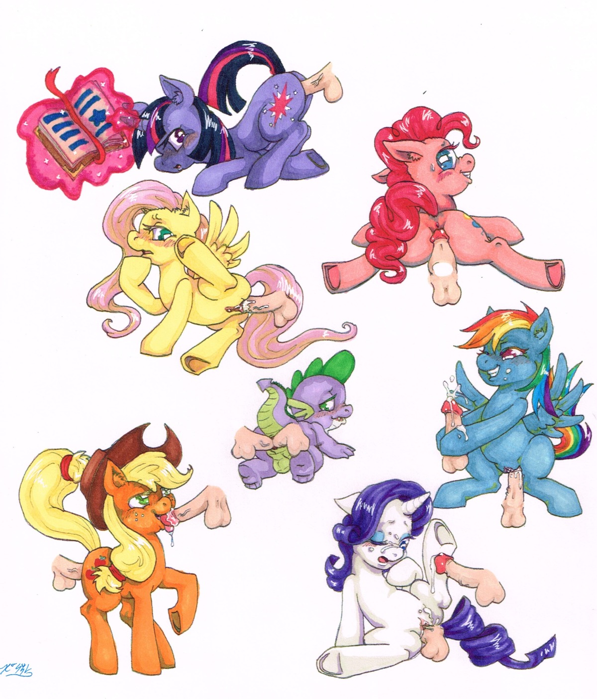 2013 absurd_res anal anal_penetration applejack_(mlp) bent_over blonde_hair blue_body blue_eyes blue_feathers blue_fur blush bodily_fluids book clothing cowboy_hat cum cum_in_vagina cum_inside cum_on_face cutie_mark disembodied_penis double_anal double_penetration dragon dragonsushi e621 earth_pony equid equine erection feathered_wings feathers fellatio female feral fluttershy_(mlp) freckles friendship_is_magic fur genital_fluids genitals green_eyes group hair handjob hasbro hat headgear headwear hi_res horn horse licking looking_at_viewer looking_back magic male male/female male/male male_penetrated male_penetrating male_penetrating_male mammal multicolored_hair my_little_pony mythological_creature mythological_equine mythological_scalie mythology one_eye_closed open_mouth oral oral_penetration orange_body orange_fur pegasus penetration penile penis pink_body pink_fur pink_hair pinkie_pie_(mlp) pony purple_body purple_eyes purple_fur purple_hair rainbow_dash_(mlp) rainbow_hair rarity_(mlp) scalie sex simple_background smile spike_(mlp) tail tongue tongue_out twilight_sparkle_(mlp) two_tone_hair unicorn vaginal vaginal_penetration vulva white_background white_body white_fur wings yellow_body yellow_feathers yellow_fur
