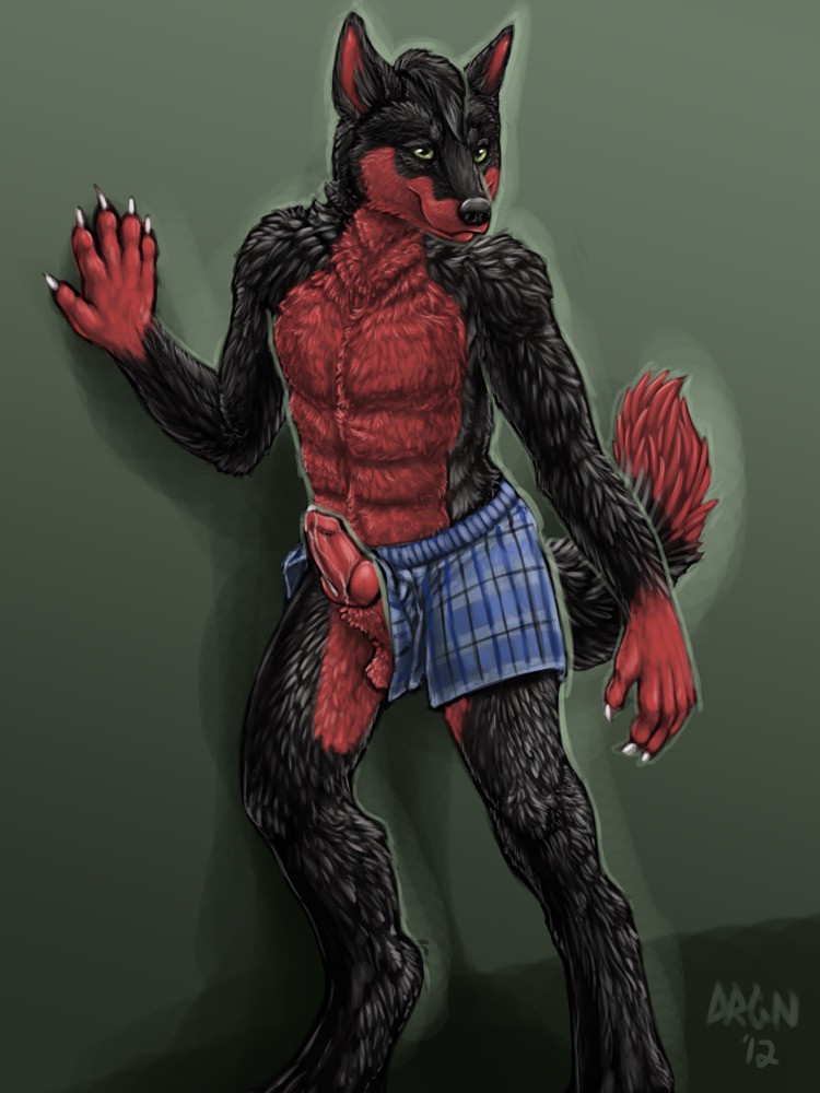 2012 3:4 5_fingers abs animal_genitalia animal_penis anthro australian balls biceps biped black_body black_fur black_hair black_nose blue_clothing blue_underwear bodily_fluids boxers_(clothing) canid canine canine_genitalia canine_penis canis chest_tuft claws clothed clothing clothing_aside countershading digital_media_(artwork) dingo dipstick_tail drgn8d e621 erection fingers fur genital_fluids genitals green_background green_eyes grin hair knot leaking male mammal markings multicolored_tail muscular muscular_anthro muscular_male pattern_clothing pattern_underwear pecs penis penis_poking_out penis_through_leghole pinup plaid plaid_clothing plaid_underwear pose precum presenting red_balls red_body red_fur red_penis red_sheath shadow sheath sheath_poking_out sheath_through_leghole signature simple_background smile solo standing tail tail_markings topless tuft underwear underwear_aside underwear_only warrigal
