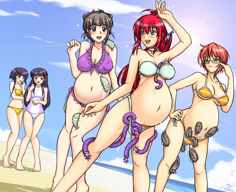 female female_only inflation injuotoko monster_insertion multiple_females multiple_girls multiple_pregnancies pregnant rule34 tagme