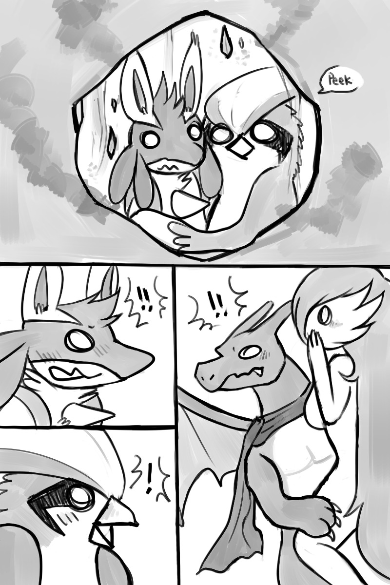 1girls 2012 anthro avian black_and_white canine charizard comic dragon english_text female female_gardevoir female_pokemon feral gardevoir haychel lucario male monochrome nintendo pidgeot pokemon pokemon_(species) pokemon_rse rule34 scalie straight text