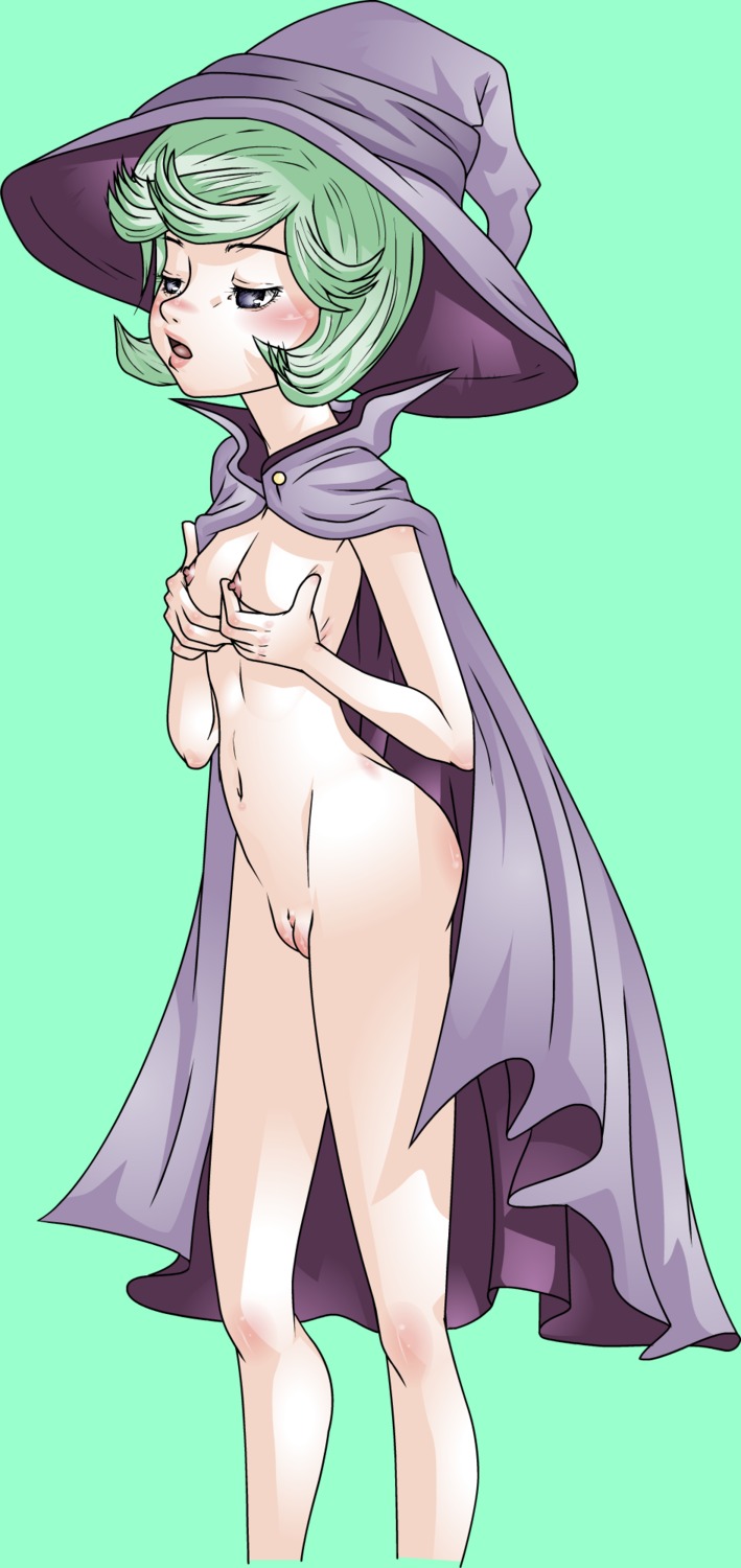 1girls bcs berserk blush breast_grab breasts cape curvy female green_hair hat human light-skinned_female light_skin nipples nude pussy rule34 schierke short_hair small_breasts tagme wide_hips witch