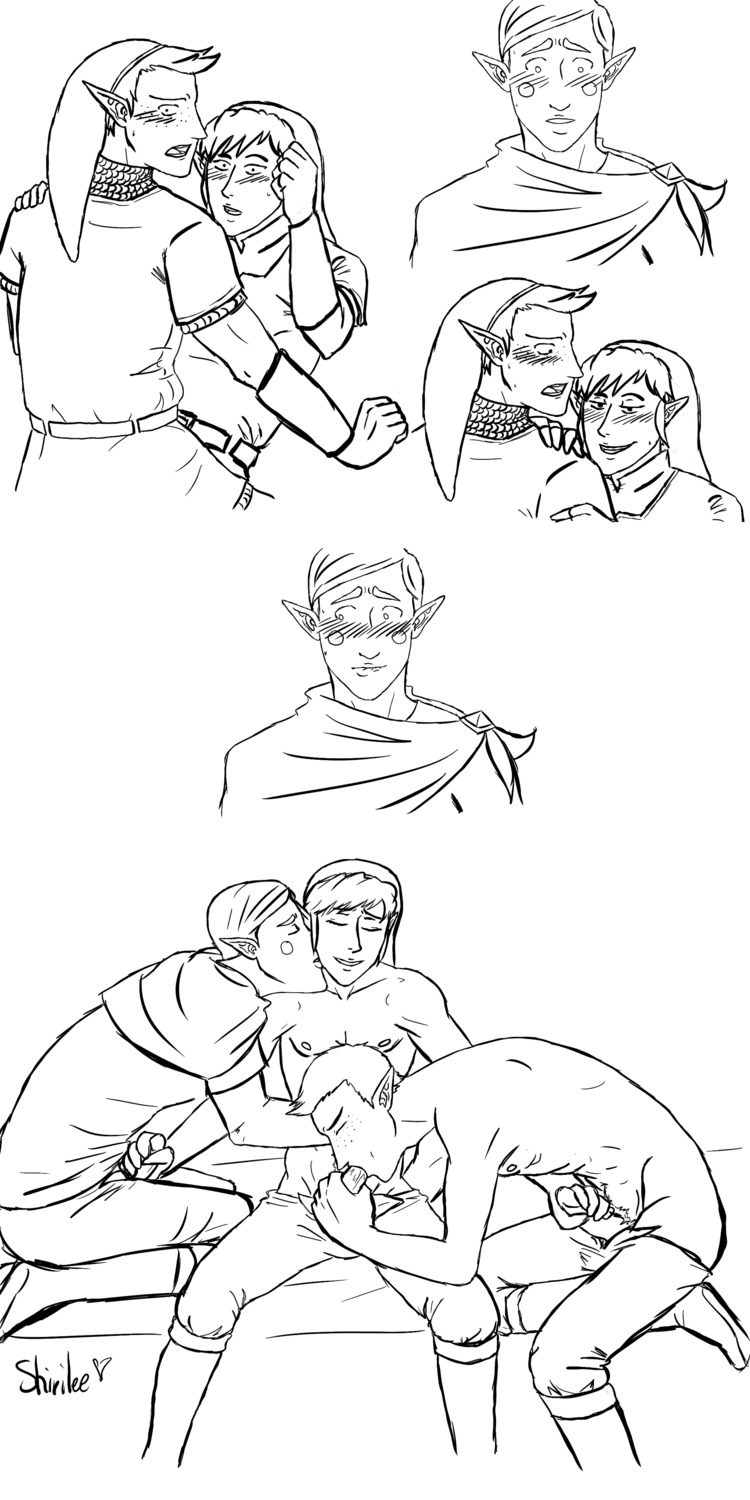 fledge link male multiple_males pipit puberty pubes pubic_hair rule34 shirilee skyward_sword the_legend_of_zelda yaoi