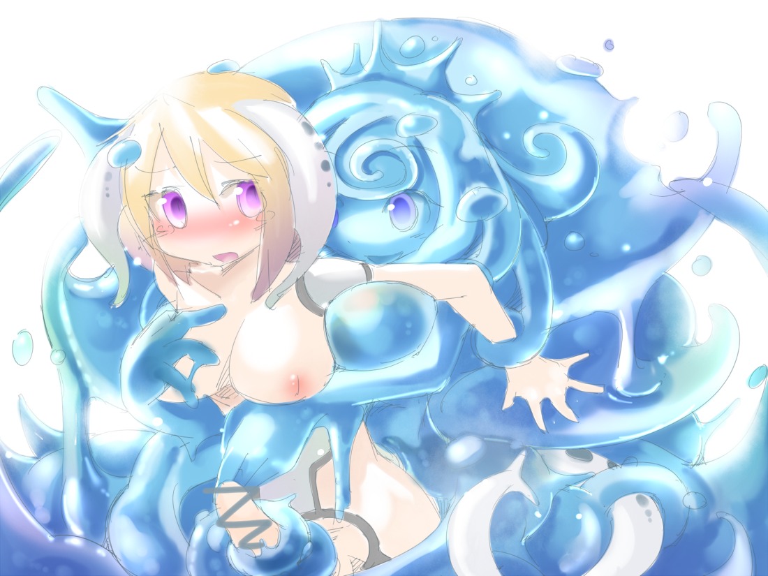 1futa 1girls blonde_hair blue_body blue_eyes blue_hair blush breasts censored copyright_request female frfr futanari grope groping horns hug hug_from_behind intersex light-skinned_futa light_skin looking_at_another looking_at_partner monster_girl multiple_females multiple_girls pointless_censoring purple_eyes rule34 slime slime_girl small_breasts tail tailjob
