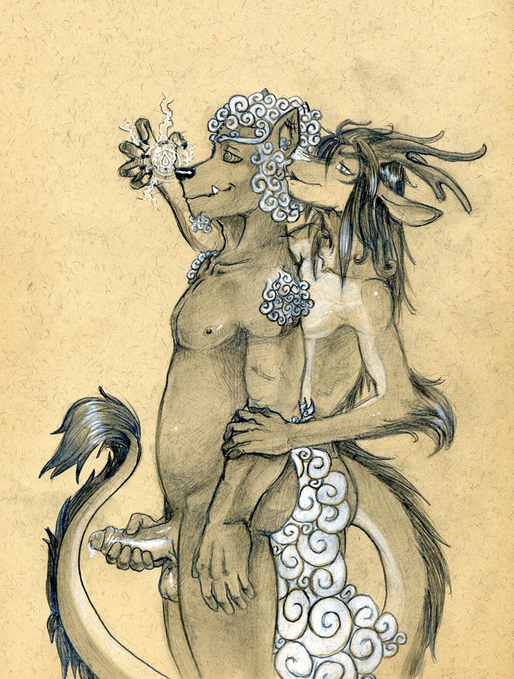 anthro antlers asian_mythology balls bodily_fluids deer dragon dripping duo e621 east_asian_mythology erection foo_dog foreskin fur furred_dragon furred_scalie genital_fluids genitals handjob horn humanoid_genitalia humanoid_penis hypnosis interspecies male male/male mammal masturbation mind_control mythological_creature mythological_scalie mythology nude partially_retracted_foreskin penile penile_masturbation penis precum scalie sex spiral spiral_eyes tail tush_(artist)