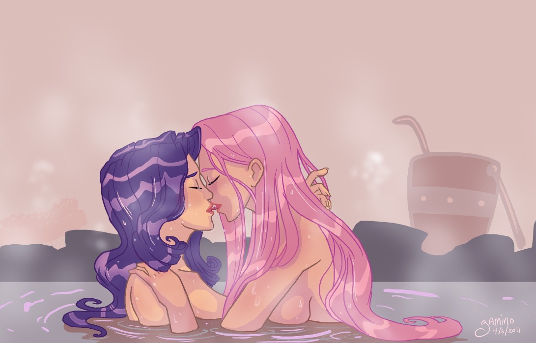 female fluttershy_(eg) fluttershy_(mlp) friendship_is_magic humanized my_little_pony rarity_(eg) rarity_(mlp) rule34 smooth_skin yamino