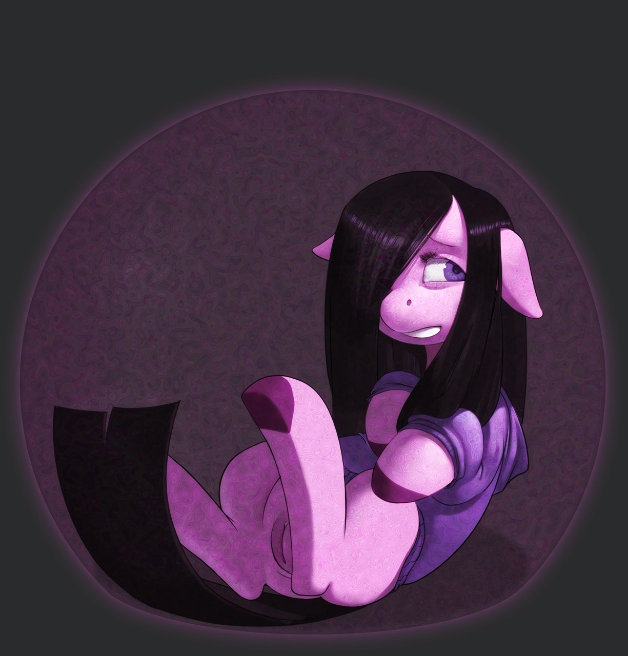 bubble circle clothing digital_media_(artwork) disney e621 equid equine female feral force_field genitals hasbro hi_res horse in_bubble kevinsano mammal my_little_pony pixar pony quadruped shield solo sweater tail the_incredibles topwear violet_parr vulva