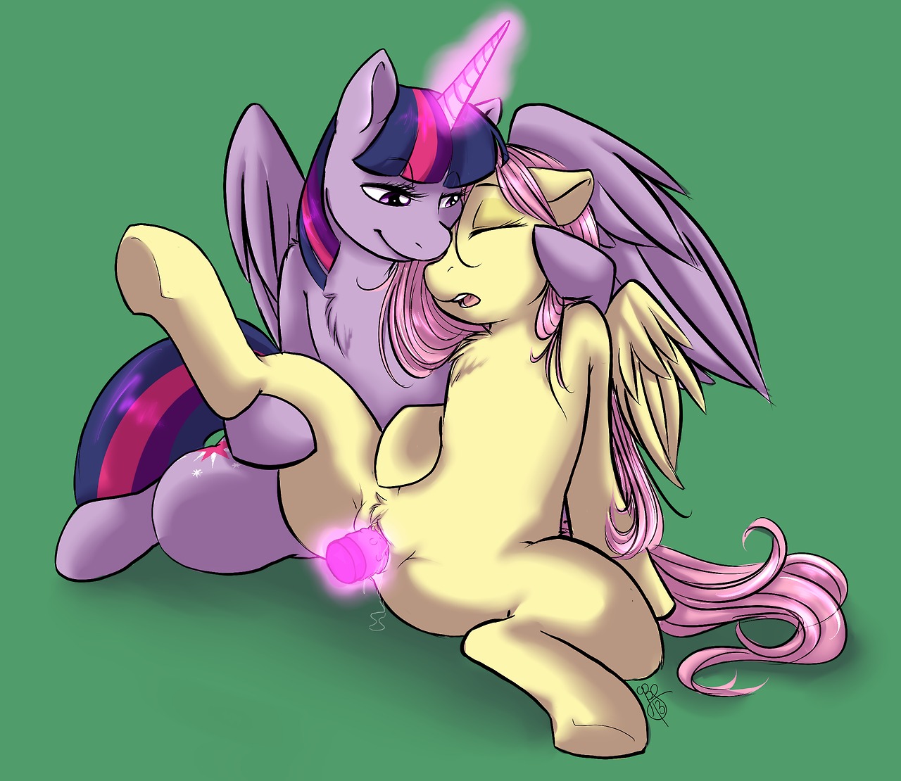 2013 cutie_mark deejayhan dildo duo e621 equid equine eyes_closed feathered_wings feathers female female/female feral fluttershy_(mlp) friendship_is_magic fur genitals green_background hair hasbro horn mammal multicolored_hair my_little_pony mythological_creature mythological_equine mythology pegasus penetration pink_hair purple_body purple_eyes purple_fur purple_hair sex_toy simple_background spread_legs spreading twilight_sparkle_(mlp) two_tone_hair vaginal vaginal_penetration vulva winged_unicorn wings yellow_body yellow_feathers yellow_fur