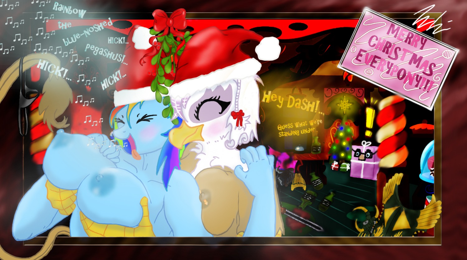 anthro avian equine female friendship_is_magic gilda gilda_(mlp) gmeiden gryphon my_little_pony mythological_avian mythological_creature mythological_equine mythology pegasus rainbow_dash_(mlp) rule34 smooth_skin