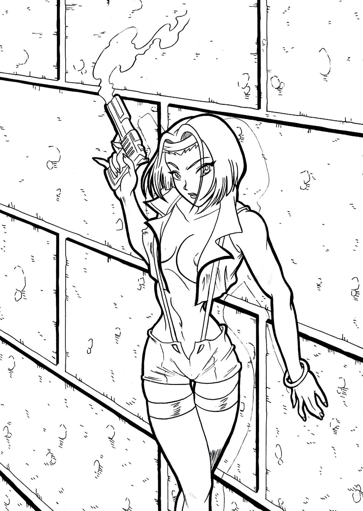 black_and_white cowboy_bebop faye_valentine female rule34 tagme