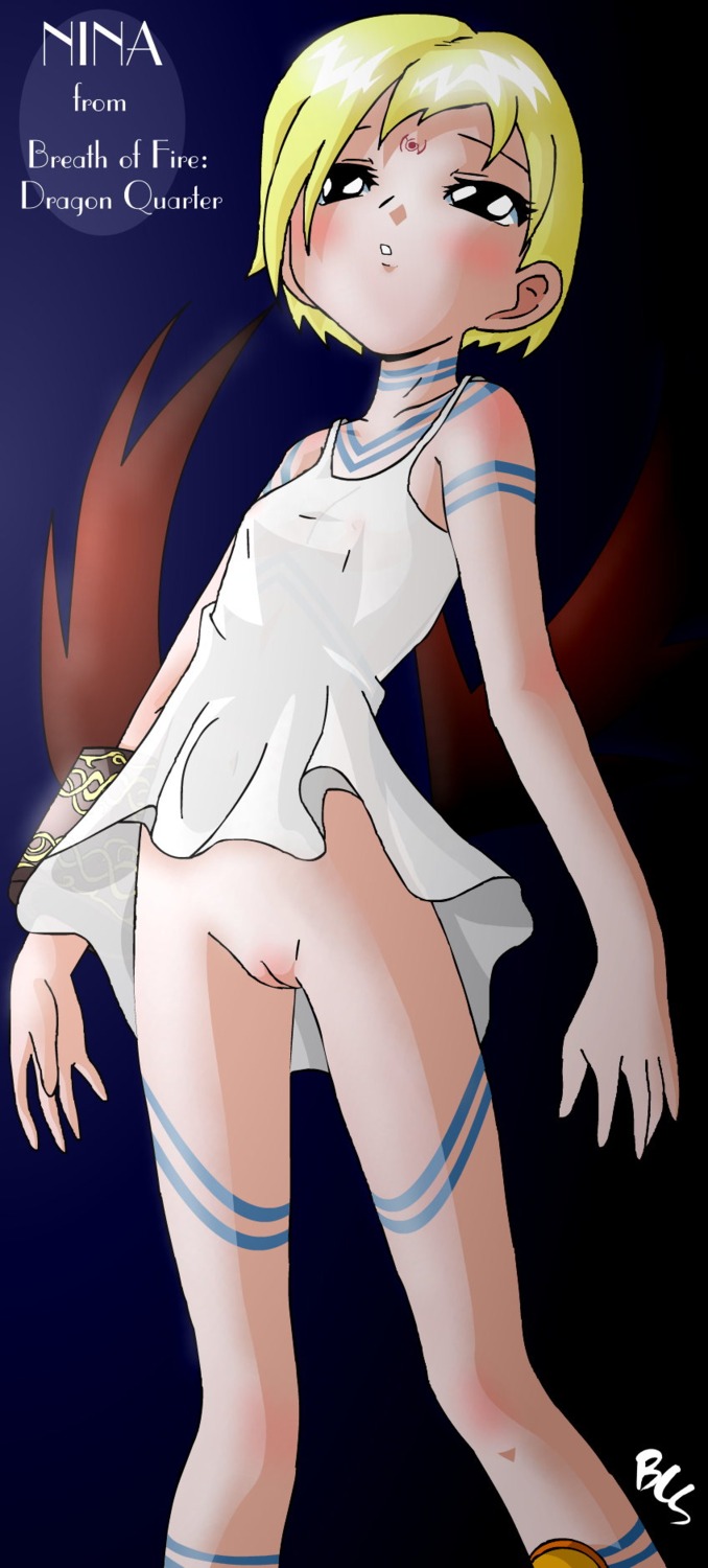 bcs breath_of_fire breath_of_fire:_dragon_quarter capcom clothing dress female nina_(breath_of_fire_v) no_panties rule34 straight_hair