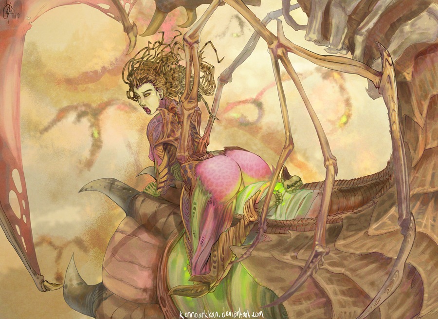 alien alien_humanoid arthropod blizzard_entertainment bone_wings butt duo e621 female female_focus female_penetrated flesh_creature genitals glowing human human_on_humanoid humanoid hybrid infested_kerrigan insect interspecies kenno_arkkan male male/female male_penetrating male_penetrating_female mammal mutalisk_(starcraft) nude penetration penis sarah_kerrigan sex solo_focus starcraft terran unusual_anatomy unusual_wings wings zerg