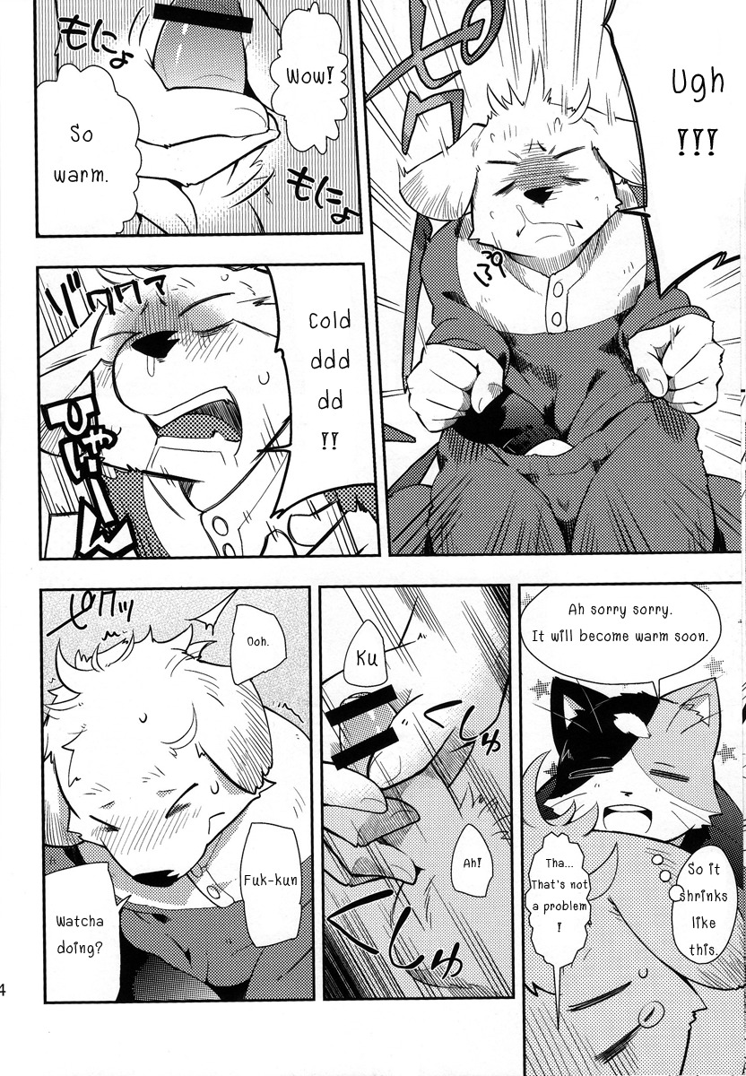 black_and_white canine censored english_text feline furry furry_only gay harusuke male monochrome no_humans penis rule34 text
