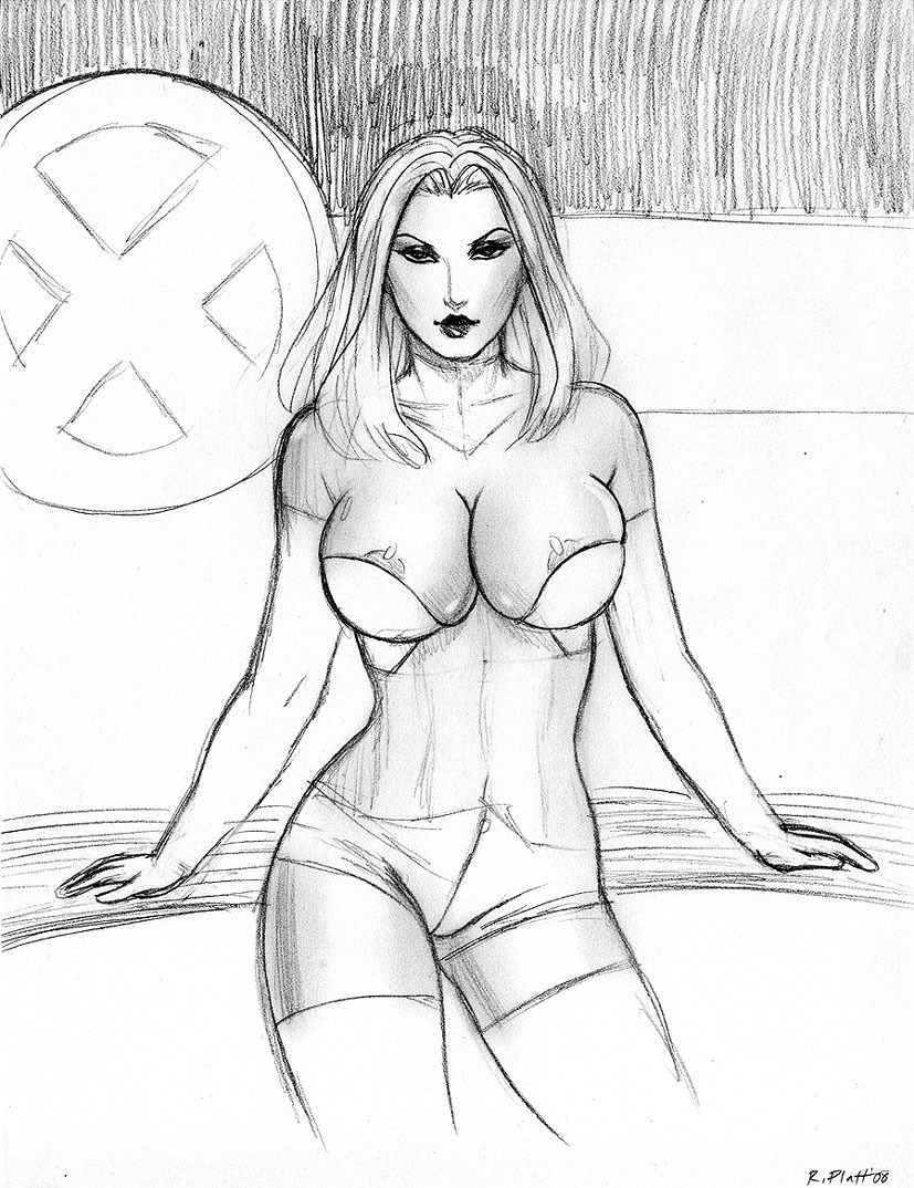 1girls emma_frost female marvel marvel_comics rplatt rule34 straight_hair white_queen x-men