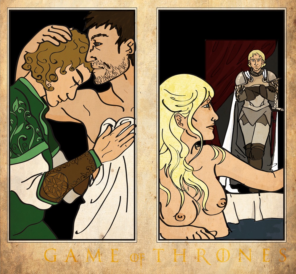 1girls 2d a_song_of_ice_and_fire breasts cersei_lannister female game_of_thrones house_lannister jaime_lannister literature loras_tyrell male nipples renly_baratheon rule34