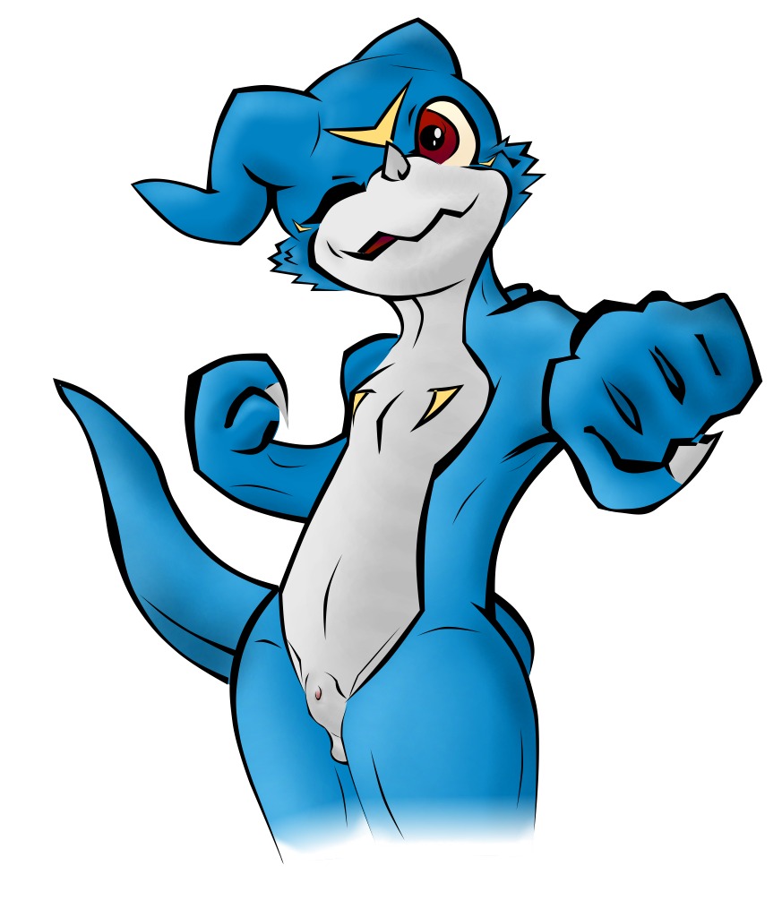 color digimon male male_only nudity rule34 solo veemon