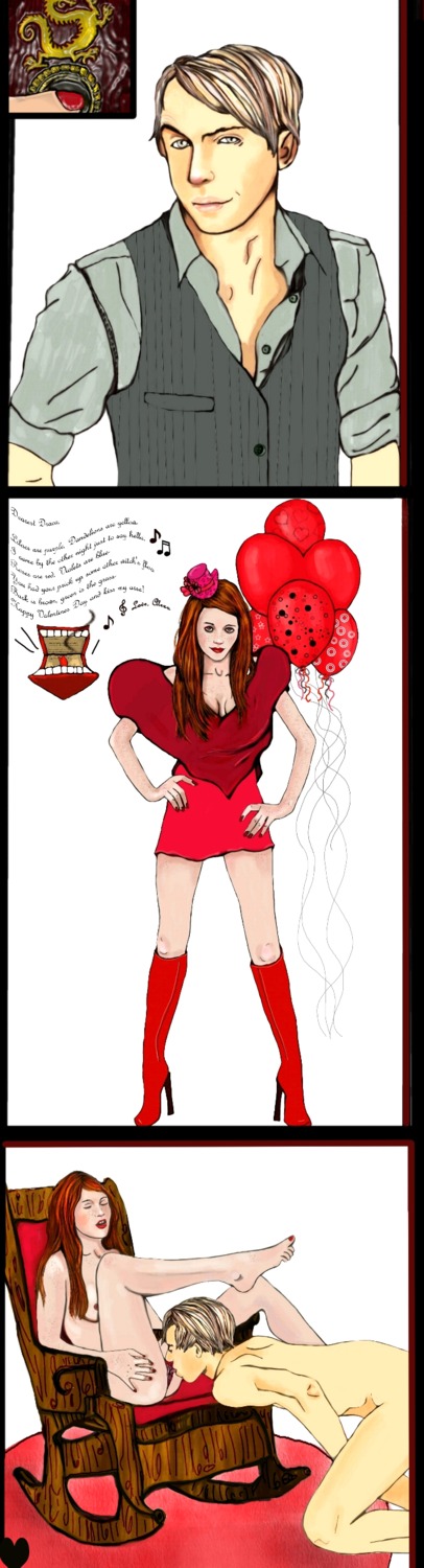 1girls breasts cunnilingus draco_malfoy dress english_text female freckles ginny_weasley gryffindor harry_potter letter naked naked_female nipples o_k_go oral oral_sex pubic_hair pussy rule34 slytherin straight tagme text witch_(harry_potter)