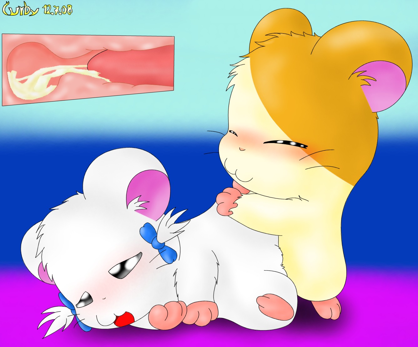 1boy 1girls 2008 bijou_(hamtaro) blush curby female hamster hamtaro hamtaro_(series) male penis pussy rule34 sex tagme