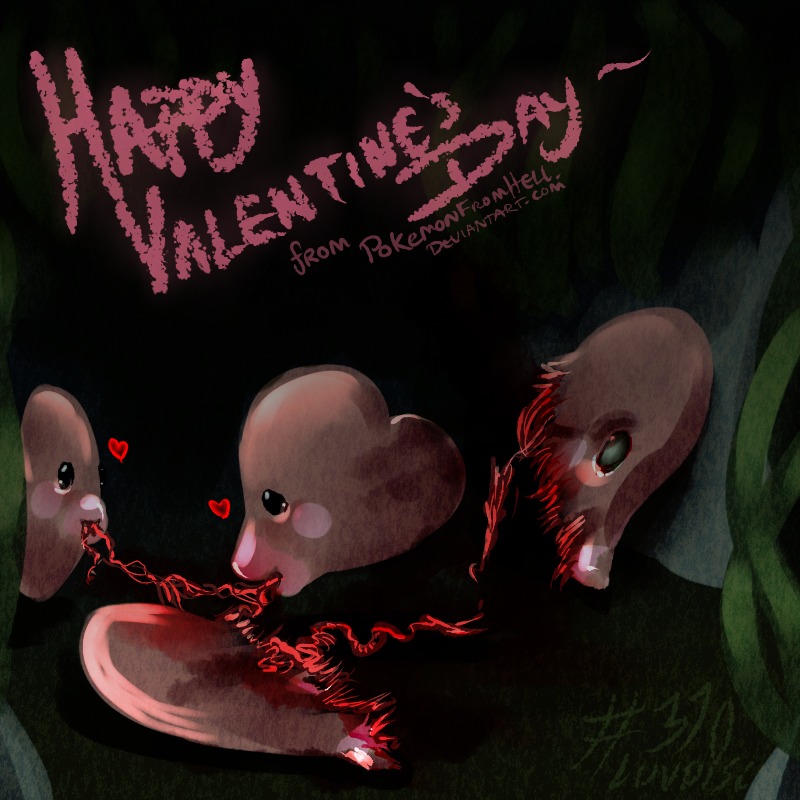 1:1 ambiguous_gender black_eyes blood bodily_fluids cannibalism death digital_media_(artwork) disembowelment e621 eating entrails generation_3_pokemon gore grotesque_death group guts heart_symbol holidays horror_(theme) intestines luvdisc nightmare_fuel nintendo oral_vore organs pokemon pokemon_(species) pokemonfromhell smile soul_devouring_eyes valentine's_day vore what