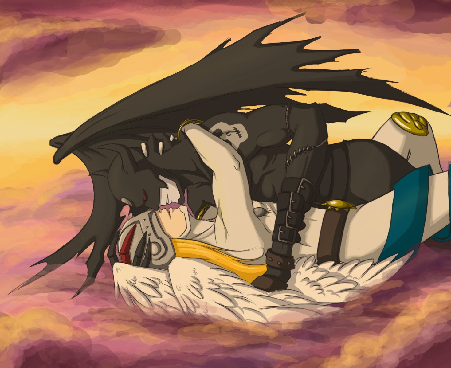 2boys angemon devimon digimon gay male male_only rule34 tagme yaoi