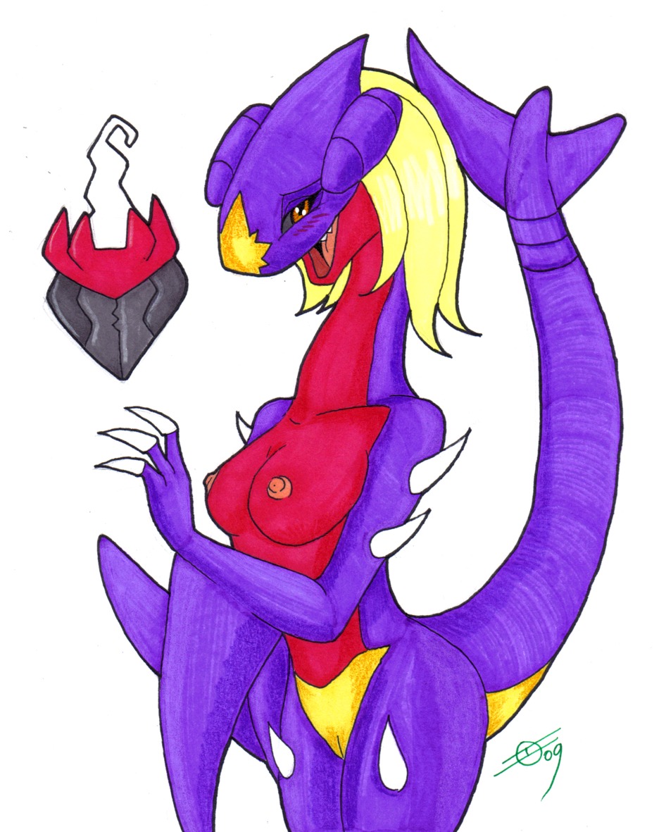 1girls 2009 alternate_species blonde blonde_hair breasts cynthia_(pokemon) female female_only furry garchomp ivanks nintendo nipples open_mouth pokemon pokemon_(species) pokemon_dppt pokemon_transformation pokemorph pokephilia rule34 scalie solo solo_female species_transformation tagme transformation