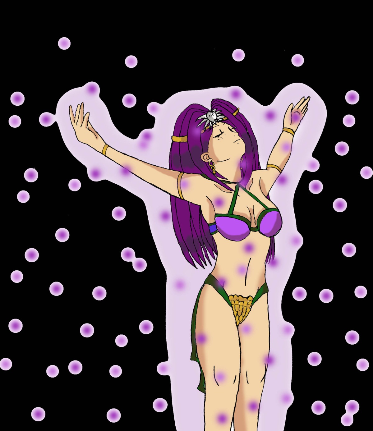 capcomwarrior female malyssa primal_rage_ii purple_hair rule34 tagme