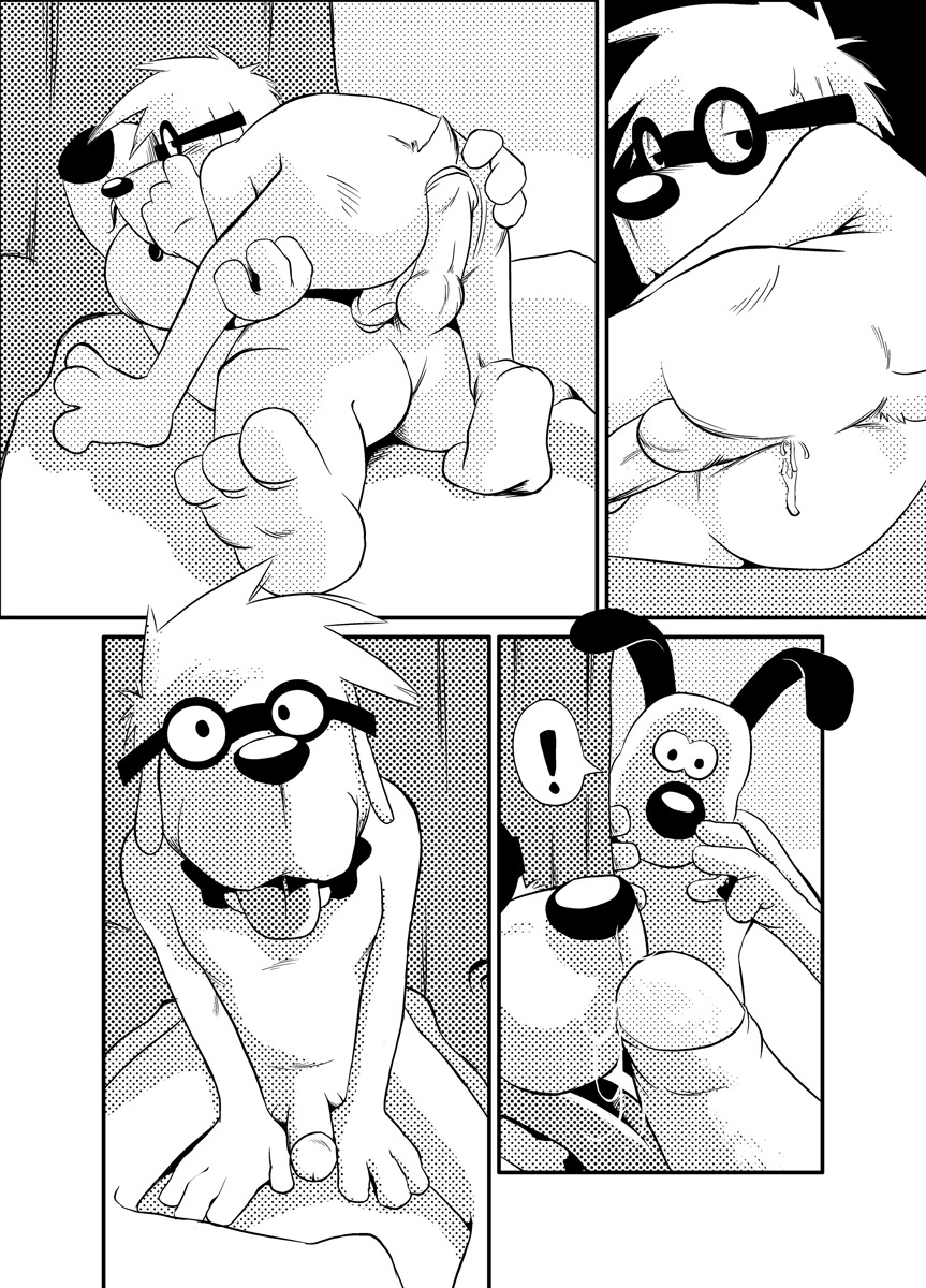 aardman_animations anal anthro backsack balls brian_griffin butt canid canine canis comic crossover dialogue domestic_dog duo e621 erection exclamation_point eyewear family_guy foreskin genitals glasses greyscale gromit_(wallace_and_gromit) hi_res humanoid_genitalia humanoid_penis jay_ward_productions licking male male/male male_penetrated male_penetrating male_penetrating_male mammal mobilemutt monochrome mr._peabody mr._peabody_and_sherman oral partially_retracted_foreskin penetration penile penis penis_lick pictographics sex tongue tongue_out wallace_and_gromit