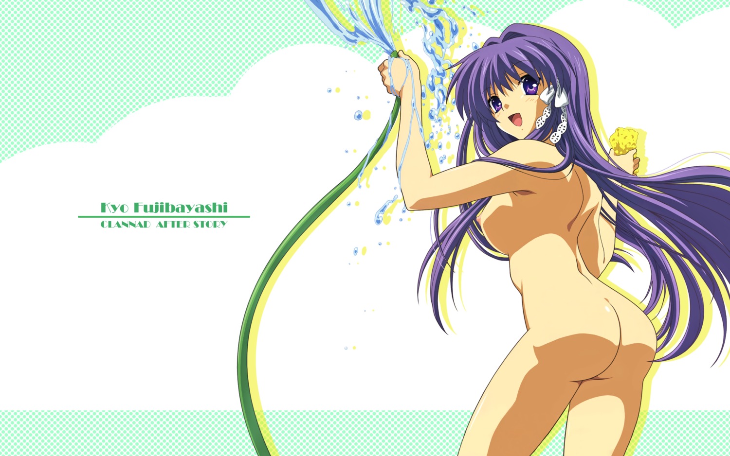bow breasts clannad female fujibayashi_kyou hose medium_breasts nude rule34 tagme water