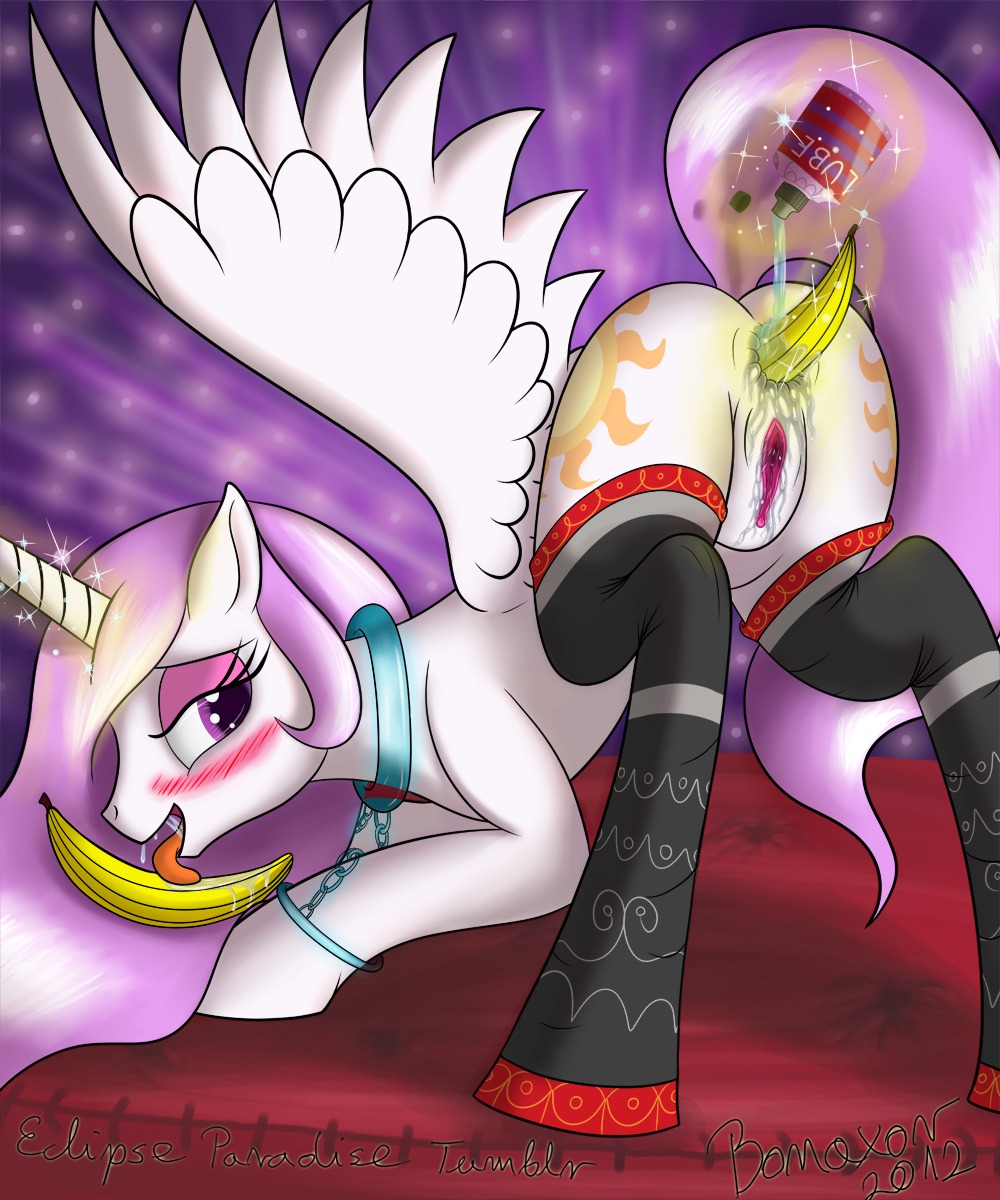2012 5:6 anal anal_masturbation anal_penetration banana banana_in_ass blush bodily_fluids bonaxor bound butt chain cloth clothing collar cutie_mark e621 equid equine fan_character feathered_wings feathers female feral food food_fetish friendship_is_magic fruit genital_fluids genitals hair hasbro hi_res horn improvised_sex_toy legwear levitation licking looking_back lube magic magic_user mammal masturbation my_little_pony mythological_creature mythological_equine mythology penetration pink_hair plant princess princess_celestia_(mlp) princess_molestia purple_eyes quadruped royalty saliva solo stockings submissive submissive_female suggestive suggestive_food tail tongue tongue_out vaginal_fluids vulva white_body white_feathers wing_boner winged_unicorn wings