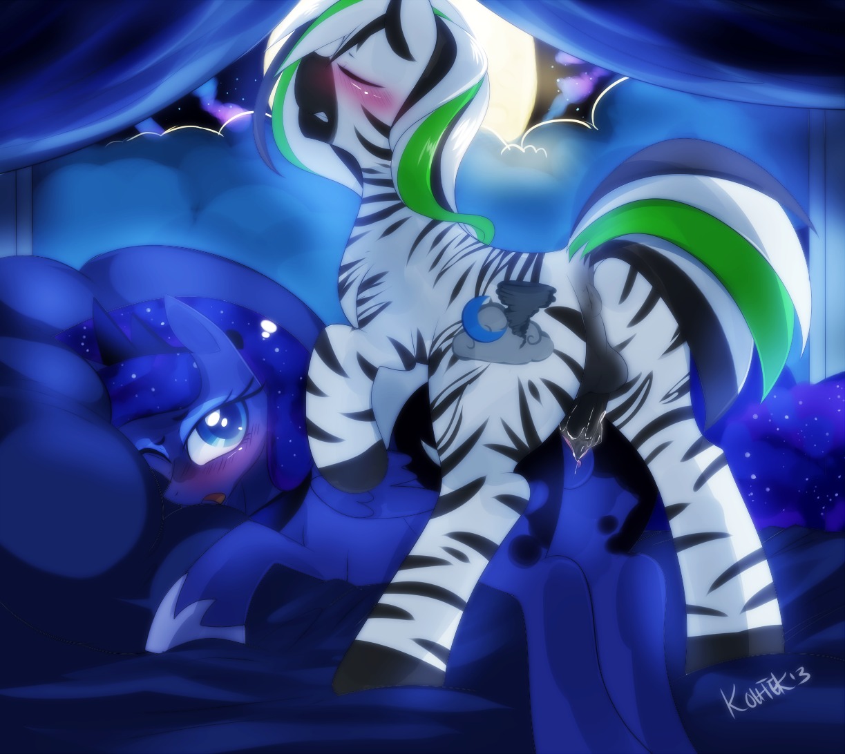 animal_genitalia animal_penis blue_body blue_eyes blue_feathers blue_fur blue_hair blush bodily_fluids cum cum_in_vagina cum_inside cutie_mark duo e621 equid equine equine_genitalia equine_penis erection fan_character feathered_wings feathers female female_penetrated feral friendship_is_magic fur genital_fluids genitals hair hasbro horn horse jack_hyperfreak_(hyperfreak666) kohtek male male/female male_penetrating male_penetrating_female mammal multicolored_hair my_little_pony mythological_creature mythological_equine mythology night nude penetration penile penile_penetration penis penis_in_vagina pony princess_luna_(mlp) sex striped_body striped_fur stripes vaginal vaginal_penetration vulva winged_unicorn wings zebra