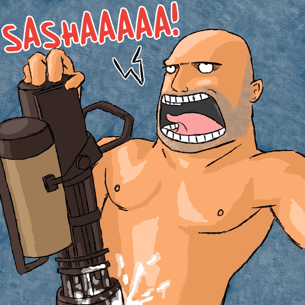 1boy heavy_(team_fortress_2) heavy_weapons_guy korokuro male male_only rule34 sasha_(team_fortress_2) solo team_fortress_2