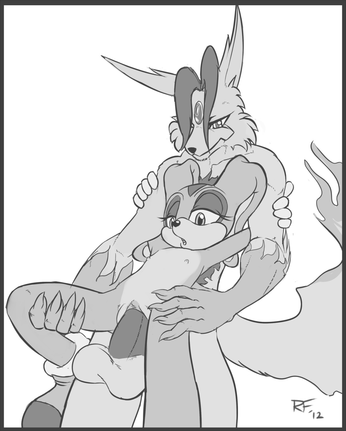 1boy 1girls 2012 anthro balls ballsack body_fur cream_the_rabbit erection female furry interspecies male monochrome nipples penis penis_in_vagina pussy r-fenrir rabbit rule34 scrotum sega sex smooth_penis sonic_(series) sonic_the_hedgehog_(series) straight testicles toony vaginal_penetration