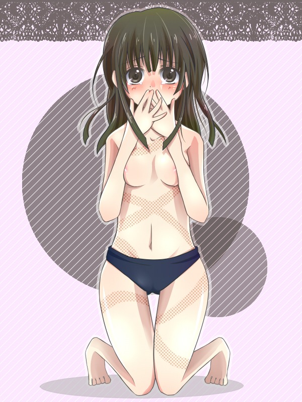 bakemonogatari barefoot female female_only human monogatari_(series) navel rule34 sengoku_nadeko tagme