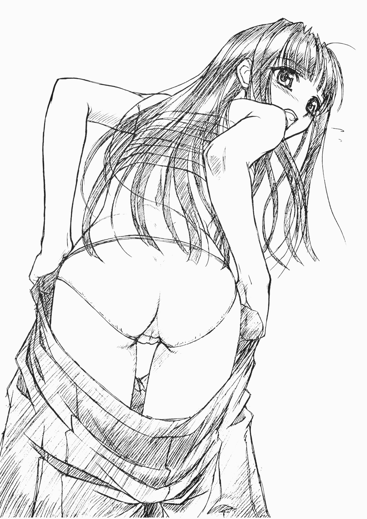 ass female love_hina motoko_aoyama panties rule34 tagme