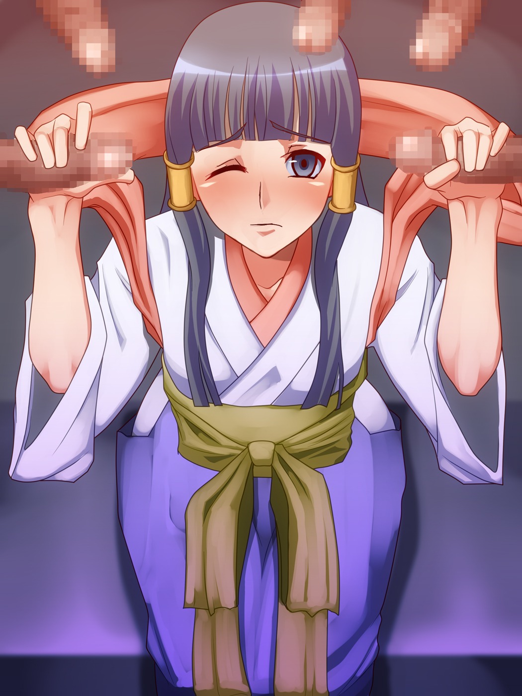 1girls 5boys air_hike bleach censored female fully_clothed kinoshita_(air_hike) male male/female rule34 tagme tobiume unseen_male_face zanpakutou_spirit