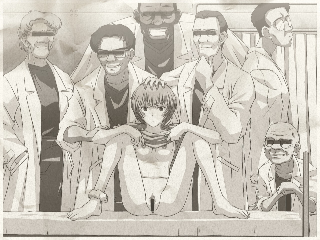 bar_censor breasts censored clothing female glasses neon_genesis_evangelion pubic_hair rei_ayanami rule34 small_breasts tagme