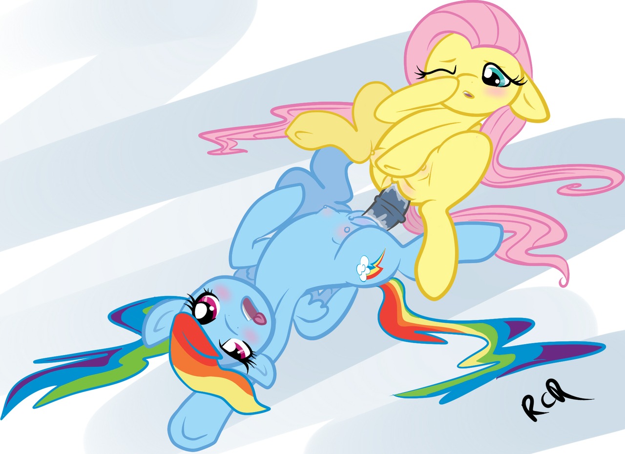 anatomically_correct anatomically_correct_genitalia anatomically_correct_vulva animal_genitalia animal_vulva blue_body blue_eyes blue_feathers blue_fur blush bodily_fluids cutie_mark dildo double_dildo duo e621 equid equine equine_genitalia equine_vulva feathered_wings feathers female female/female feral fluttershy_(mlp) friendship_is_magic fur genital_fluids genitals hair hasbro long_hair mammal multicolored_hair multicolored_tail my_little_pony mythological_creature mythological_equine mythology nipples pegasus penetration pink_hair rainbow_dash_(mlp) rainbow_hair rainbow_tail rawrcharlierawr sex_toy spread_legs spreading tail teats tongue vaginal vaginal_fluids vulva wings yellow_body yellow_feathers