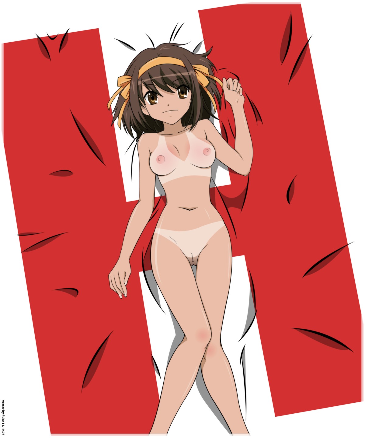 artist_request breasts female high_resolution nude pussy rule34 short_hair small_breasts solo suzumiya_haruhi suzumiya_haruhi_no_yuuutsu tan tanline uncensored vector vector_trace