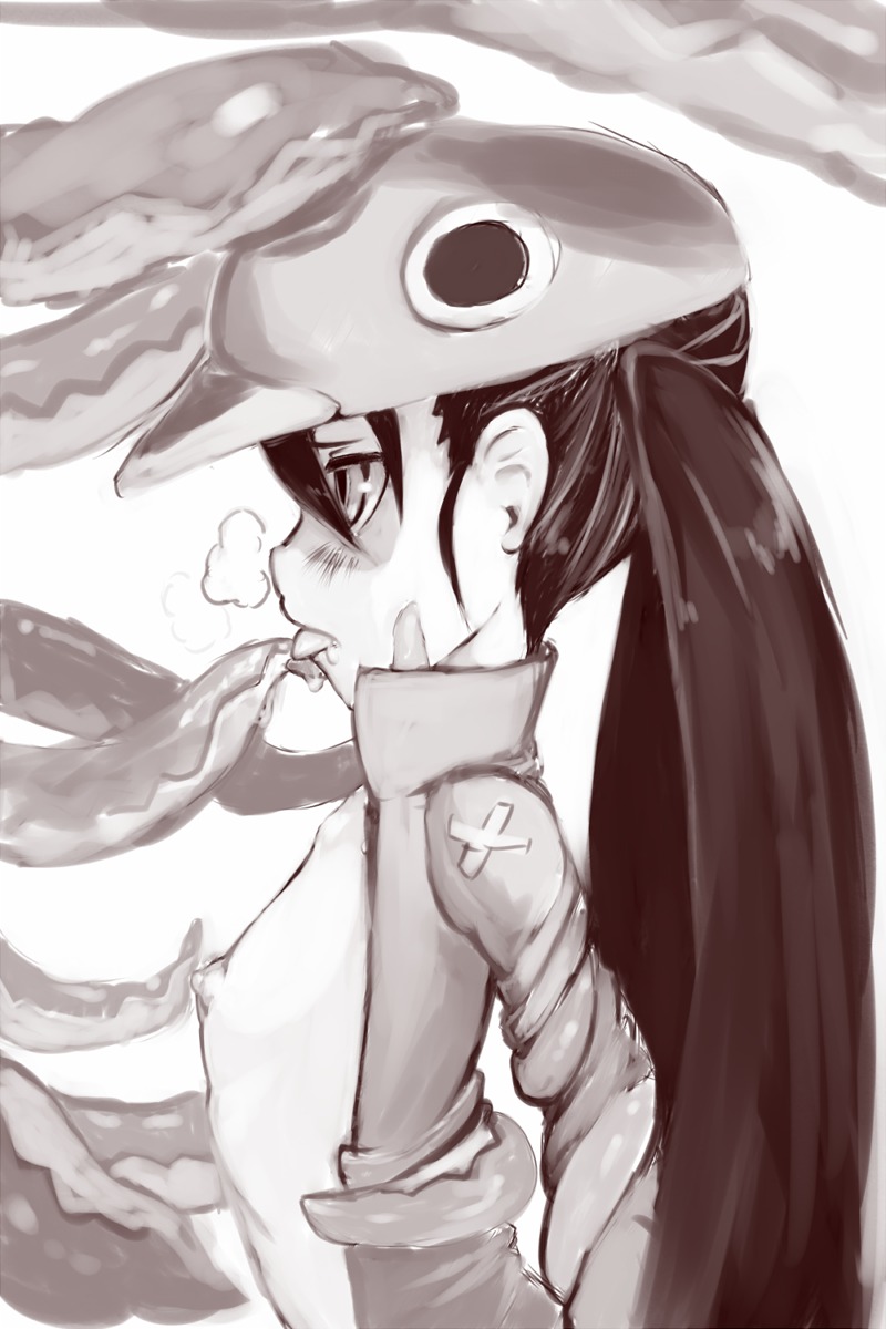 blush desco disgaea disgaea_4 female flat_chest fuka_kazamatsuri hat highres incest licking nakanun nipples nippon_ichi_software rule34 tentacle tied_hair twintails