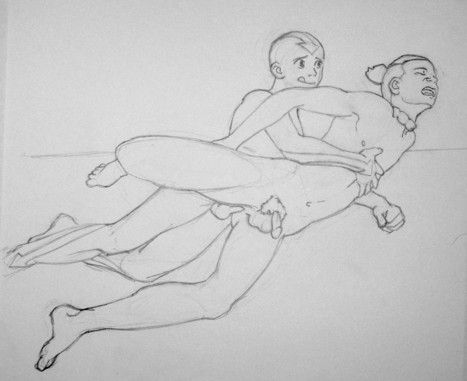2boys aang air_nomad airbender_tattoo artist_request avatar_legends avatar_the_last_airbender gay human male male_only monochrome multiple_boys multiple_males nickelodeon nonbender pubic_hair rule34 sex sokka straight_hair the_avatar water_tribe yaoi