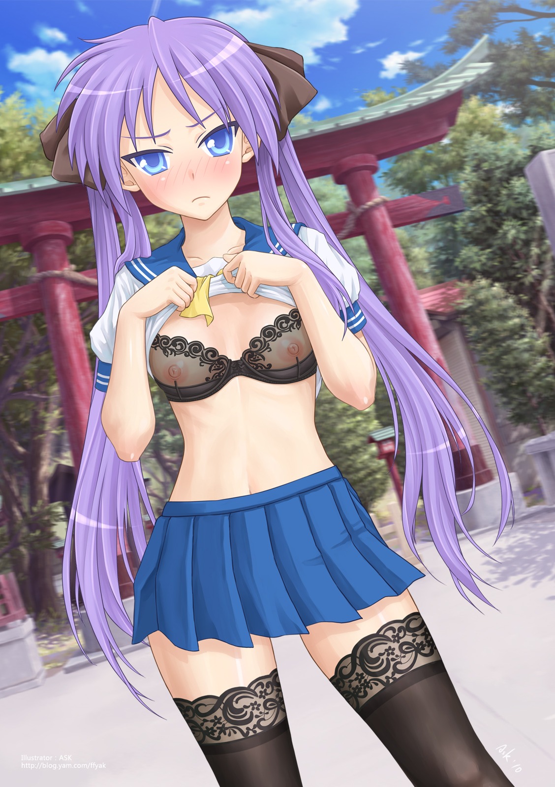 female kagami_hiiragi lucky_star purple_hair rule34 tagme