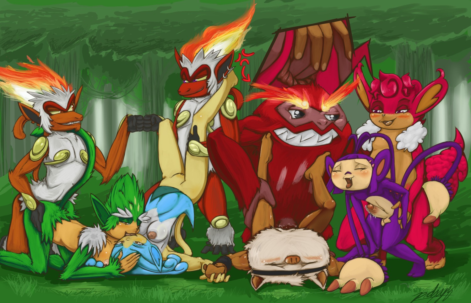 2011 ambipom ass blush breasts bro_fist darmanitan female furry group haplorhine infernape male monkey multiple_females multiple_girls nintendo pdxyz pok&eacute;mon_(species) pokemon pokemon_(species) pokemon_bw pokemon_dppt pokemon_rgby primate primeape rule34 sex simipour simisage simisear tail_hand yuri