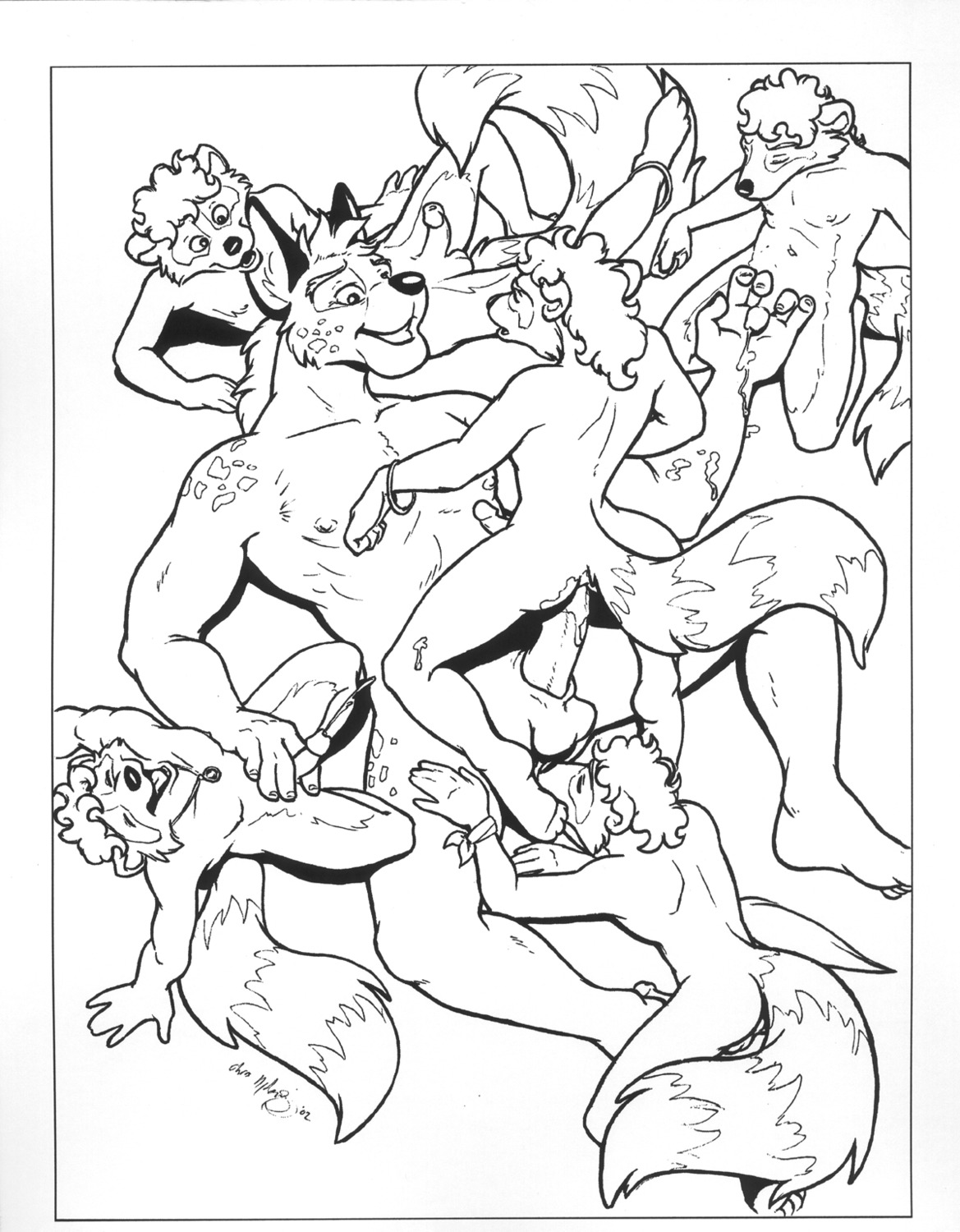 00s 2002 6boys anal anal_sex animal_genitalia anthro ass associated_student_bodies balls black_and_white chris_mckinley cletis_"tiny"_morton cum cumshot dated erect_penis erection furry furry_only gay handjob humanoid_genitalia humanoid_penis hyena male male_only masturbation monochrome multiple_boys multiple_males no_humans nude oral orgasm orgy penetration penis raccoon richard_sebastian rimming rule34 secret_fantasies sheath yaoi